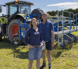 Penny and Gary Robinson have found that farmers using their subsurface drip irrigation system are saving on water and labour costs while growing more grass on their farms.